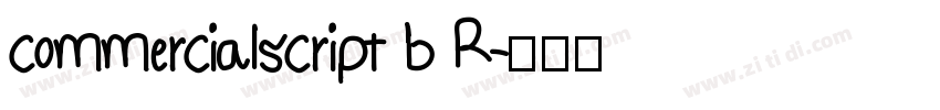 commercialscript b R字体转换